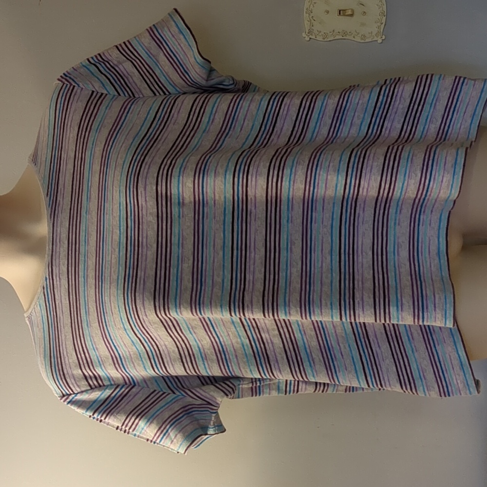 Croft & Barrow Striped Print Tee Shirt